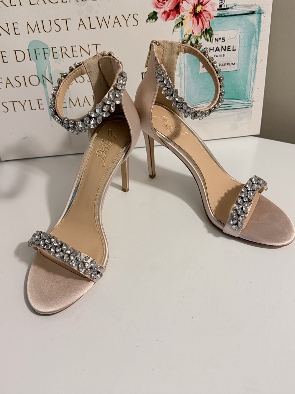 Jewel Badgley Mischka Caroline Embellished Sandal